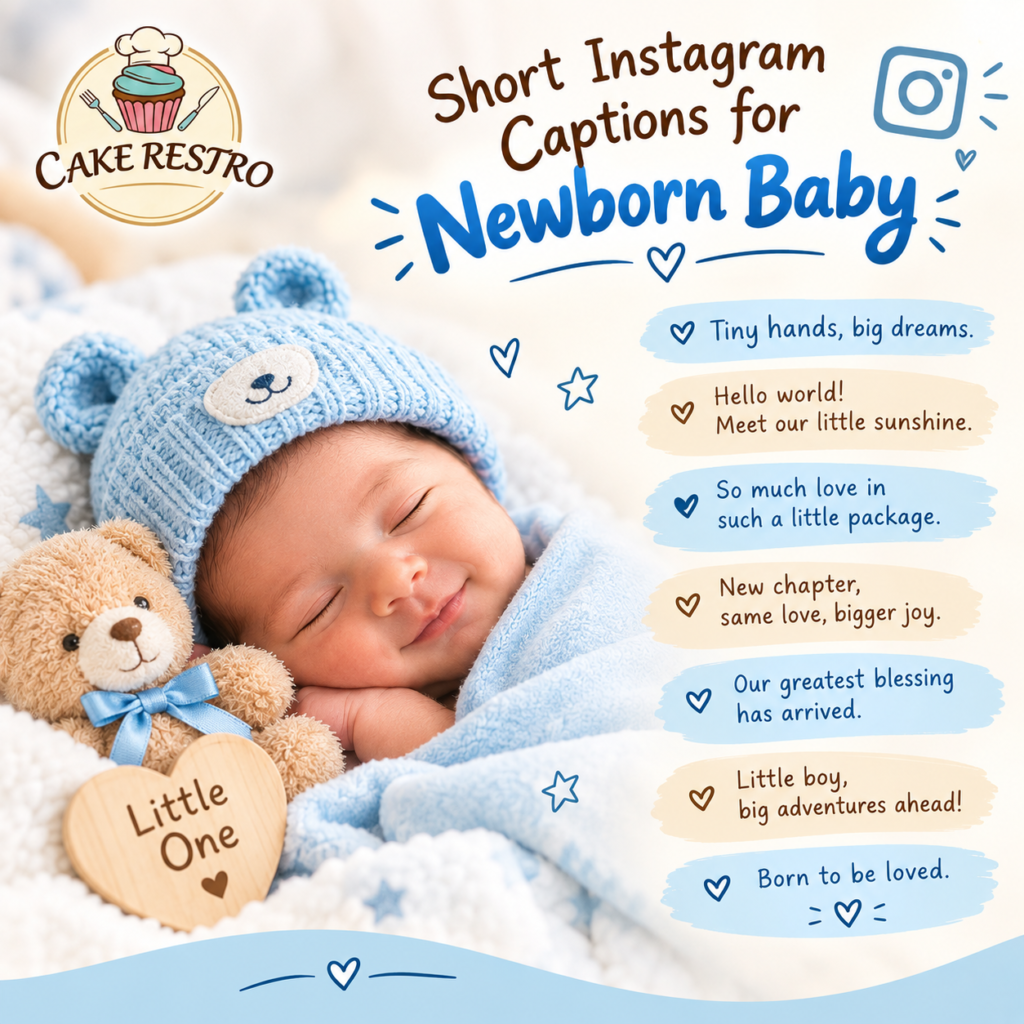 Short Instagram captions for newborn baby